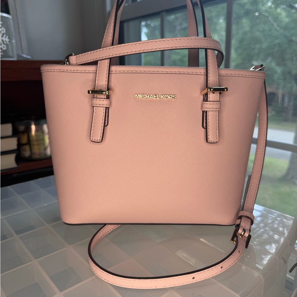 Michael Kors Pink Crossbody Bag Saffiano Leather